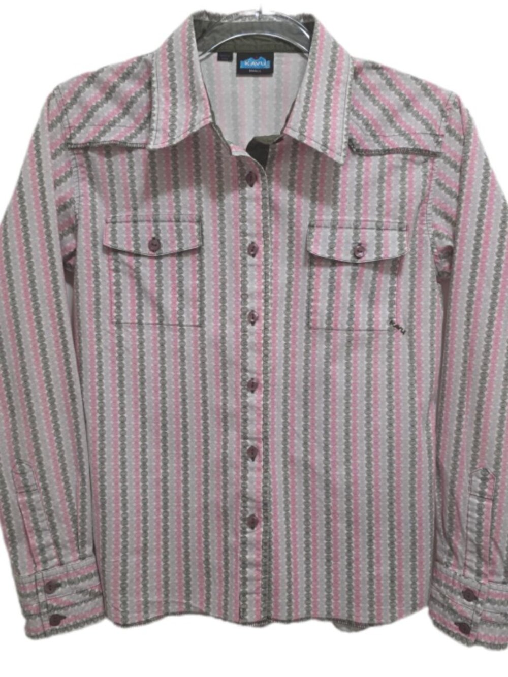 1489 Kavu Long Sleeve Button Up Shirt Sz.S Womens